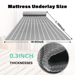 Mattress Underlay Under Mattress Pad with Breathable Meshfiber Cuttable Under Mattress Ventilation Aire-Flow Mattress Underlay for RV Bed Camper Boat （118.1 * 39.3in）