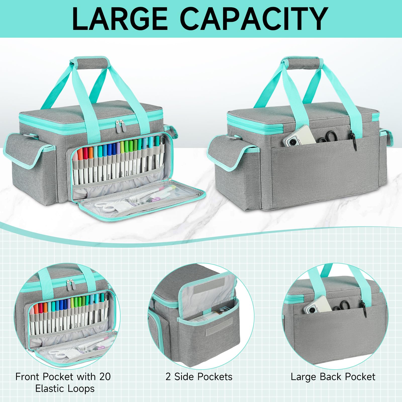 LEFOR·Z Carrying Case Compatible with Cricut Joy Xtra,Protable Travel Storage Bag with Removable Dividers Fits for Cricut Joy Xtra Accessories and Supplies