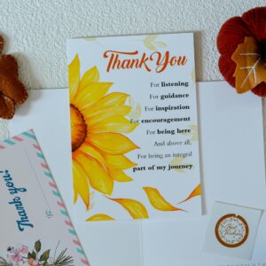 BlinkWishes Thank You Card, Thank You Greeting Cards with Envelope and Seal for Nurses Day, Admin Professional Day, Teacher Appreciation, Boss's Day, and all occasions