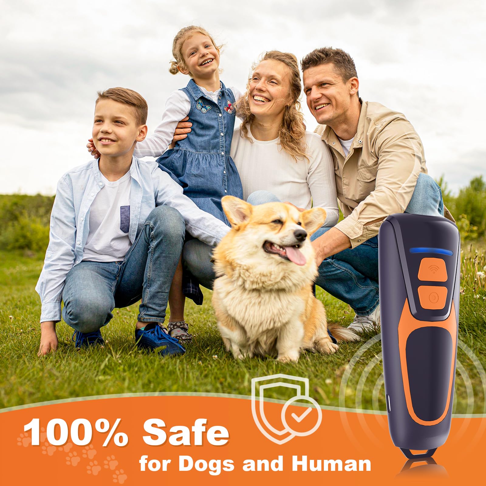 Arien Dog Bark Deterrent Devices, Anti Barking Device for Dogs, Rechargeable Ultrasonic Dog Bark Control Devices 50FT Range Safe for Dogs & Human Portable Indoor Outdoor