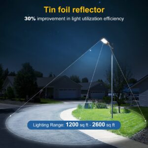 4000W Solar Street Lights Outdoor Waterproof 6500K Solar Parking Lot Lights Commercial, Solar lights Outdoor Dusk to Dawn, Solar Powered Outdoor Lights Motion Sensor for Yard/Garage/Driveway/Path