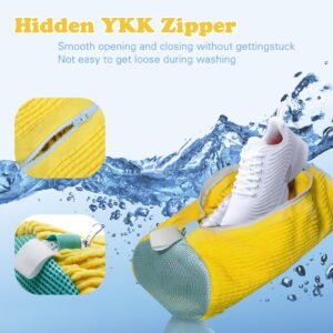 Shoe Washing Machine Bag, Sneaker Cleaning Laundry Shoe Bag, Reusable & Durable Zipper Shoe Cleaing Bag Keep Shoe Clean, Laundry Bags for Washer Dryer (Grey,2)