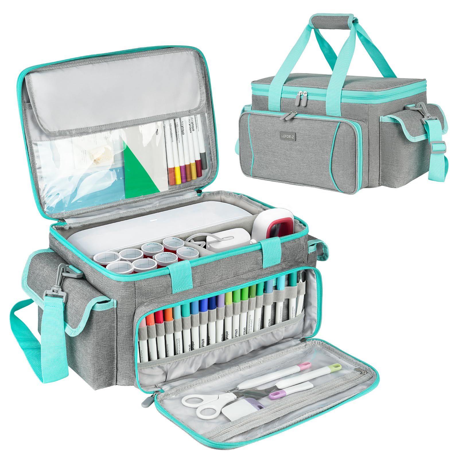 LEFOR·Z Carrying Case Compatible with Cricut Joy Xtra,Protable Travel Storage Bag with Removable Dividers Fits for Cricut Joy Xtra Accessories and Supplies