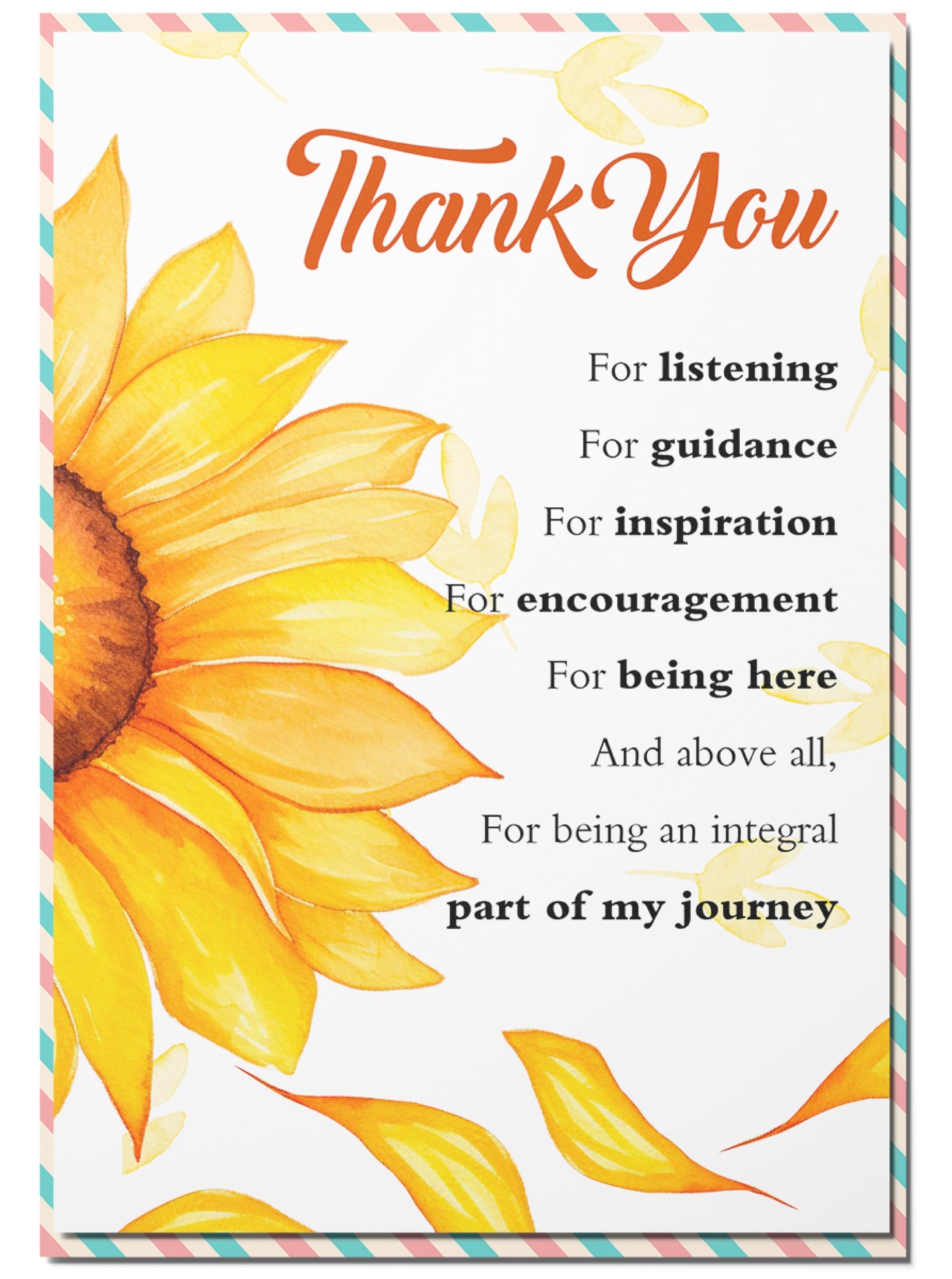 BlinkWishes Thank You Card, Thank You Greeting Cards with Envelope and Seal for Nurses Day, Admin Professional Day, Teacher Appreciation, Boss's Day, and all occasions