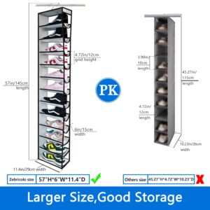 hanging shoe organizer , 12Section,shoe organizer,Ample Storage Space,college dorm essentials for girls,Heavy duty rack Up to 45 Pounds,closet organizers and storage,closet organizer,White/Black