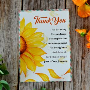 BlinkWishes Thank You Card, Thank You Greeting Cards with Envelope and Seal for Nurses Day, Admin Professional Day, Teacher Appreciation, Boss's Day, and all occasions