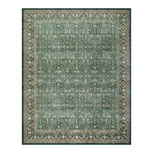 Wonnitar Green 8x10 Rugs for Living Room, Christmas Rug Vintage Large Rugs, Non Shedding Stain Resistant Rugs for Farmhouse Bedroom Dining Room Home Office Department,(Green,8' x 10')