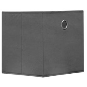 Fabric Collapsible Storage Bins, 10.5 x 11 x 10.5 inches, Pack of 2, (Gray)