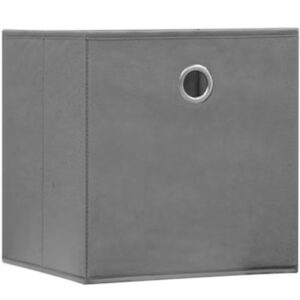 Fabric Collapsible Storage Bins, 10.5 x 11 x 10.5 inches, Pack of 2, (Gray)