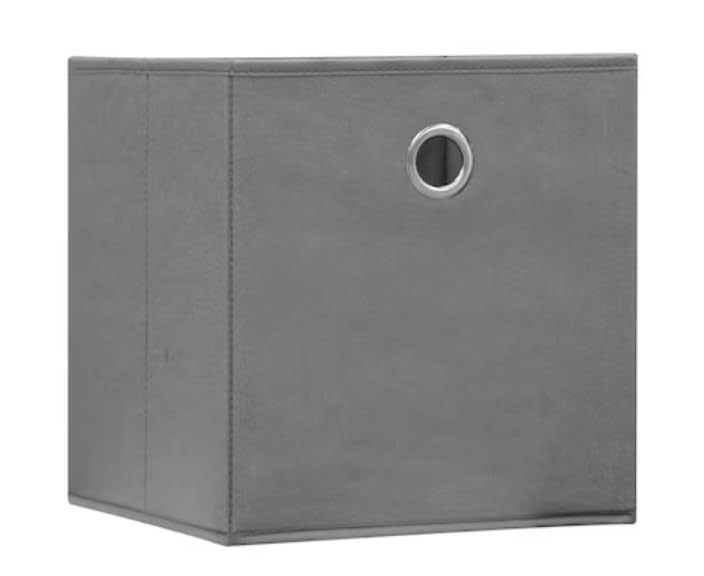 Fabric Collapsible Storage Bins, 10.5 x 11 x 10.5 inches, Pack of 2, (Gray)