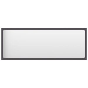 YELWHI Bathroom Mirror Gray 39.4"x0.6"x14.6" Engineered Wood,Modern Contemporary Acrylic Wall Mirror: Style and Functionality for Your Bathroom Bath Vanities, Bathroom Improvement