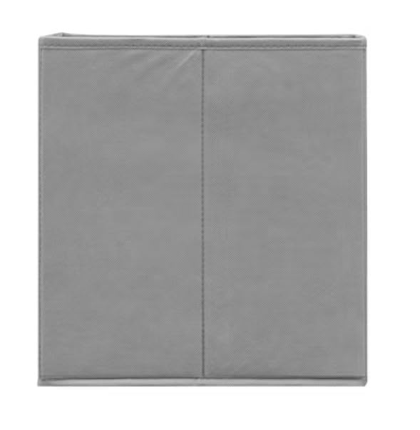 Fabric Collapsible Storage Bins, 10.5 x 11 x 10.5 inches, Pack of 2, (Gray)