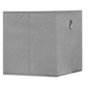 Fabric Collapsible Storage Bins, 10.5 x 11 x 10.5 inches, Pack of 2, (Gray)