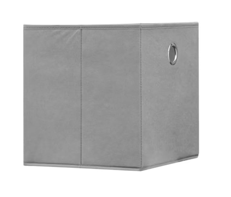 Fabric Collapsible Storage Bins, 10.5 x 11 x 10.5 inches, Pack of 2, (Gray)