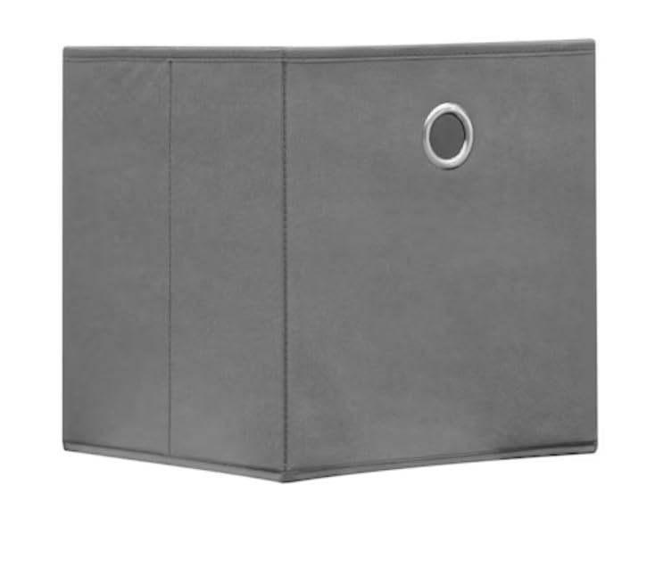 Fabric Collapsible Storage Bins, 10.5 x 11 x 10.5 inches, Pack of 2, (Gray)