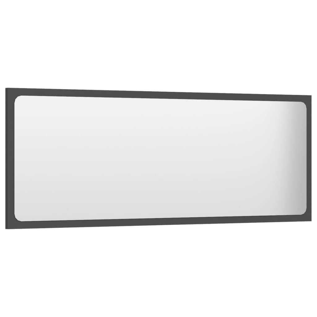 YELWHI Bathroom Mirror Gray 39.4"x0.6"x14.6" Engineered Wood,Modern Contemporary Acrylic Wall Mirror: Style and Functionality for Your Bathroom Bath Vanities, Bathroom Improvement