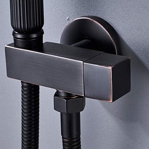 Bidet Sprayer Head Wall Mounted Bathroom Bidet Faucet Shower Faucet Toilet Bidet Muslim Brass Washer Tap-Black Bronze Bidet