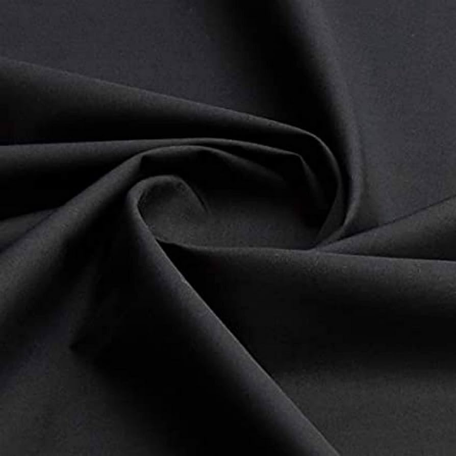 Double Cotton Gauze Black Fabric 100% Cotton 51/52" inches Wide Crinkled Sold by The Yard