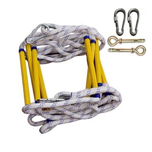 home rope ladder,emergency ladders emergency fire escape ladder nylon escape ladders safety ladder home with hooks/6m