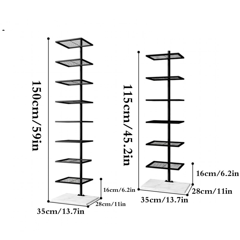 Aurorize Modern Vertical Bookshelf Tower,Floor-to-Ceiling Invisible Bookshelf,Simple Narrow Invisible Bookshelf for Small Space,for Living Room,Bedroom,Office,Gold-13.7x11x59in