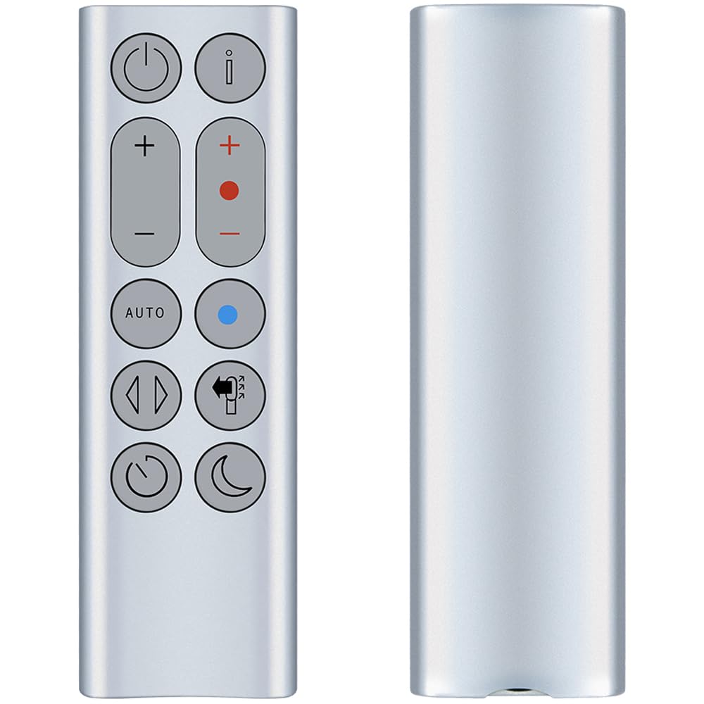 Replacement HP04 HP05 HP06 HP09 Fan Remote Control for Dyson Pure Hot + Cool Heater Fan Air Purifying/Heater（Color: Silver）