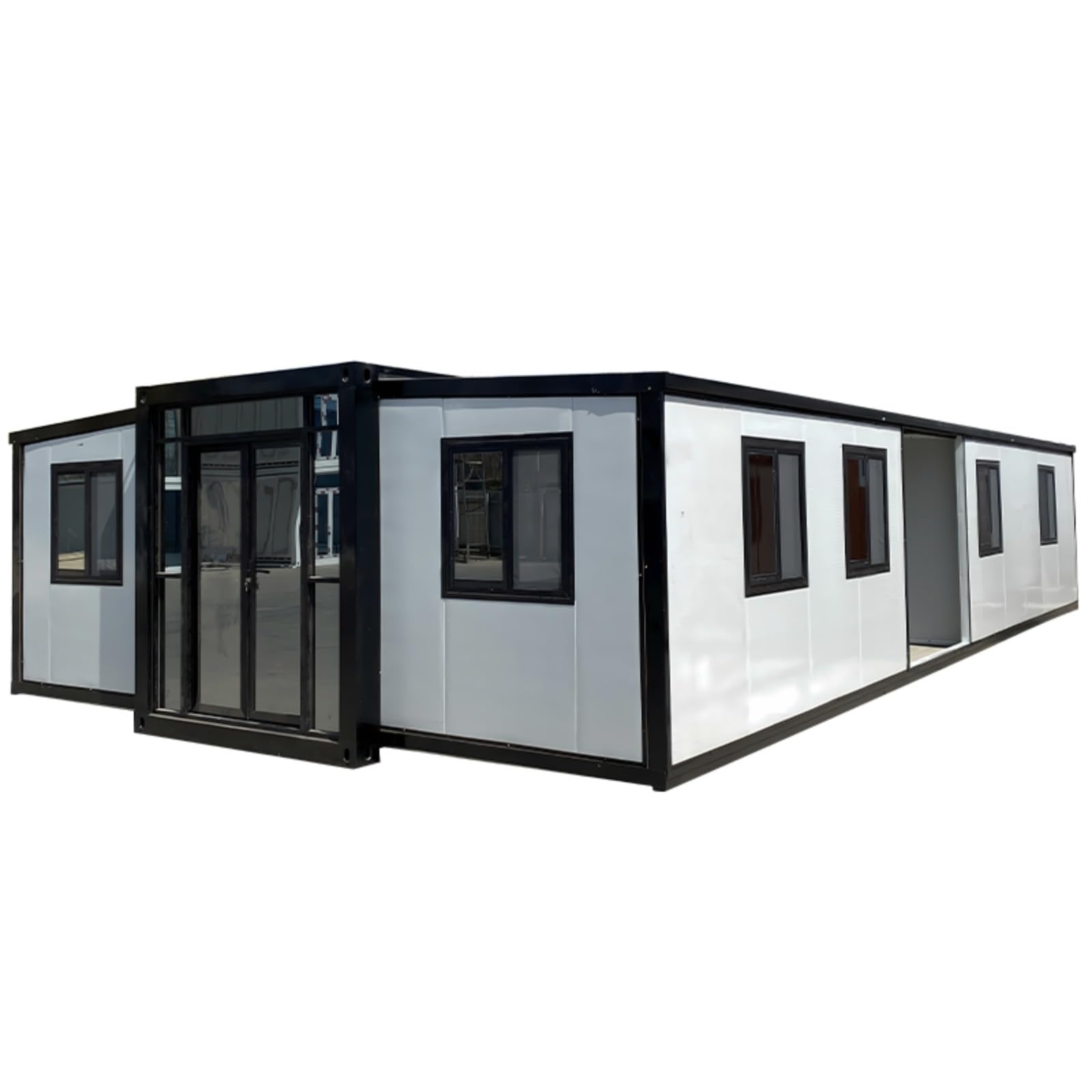 Expandable Portable Prefab Tiny Home - Foldable House for Adults, Mobile Home for Small Families, Storage Shed with 1-3 Rooms, Kitchen & Bathroom, Ideal Prefabricated Living Solution