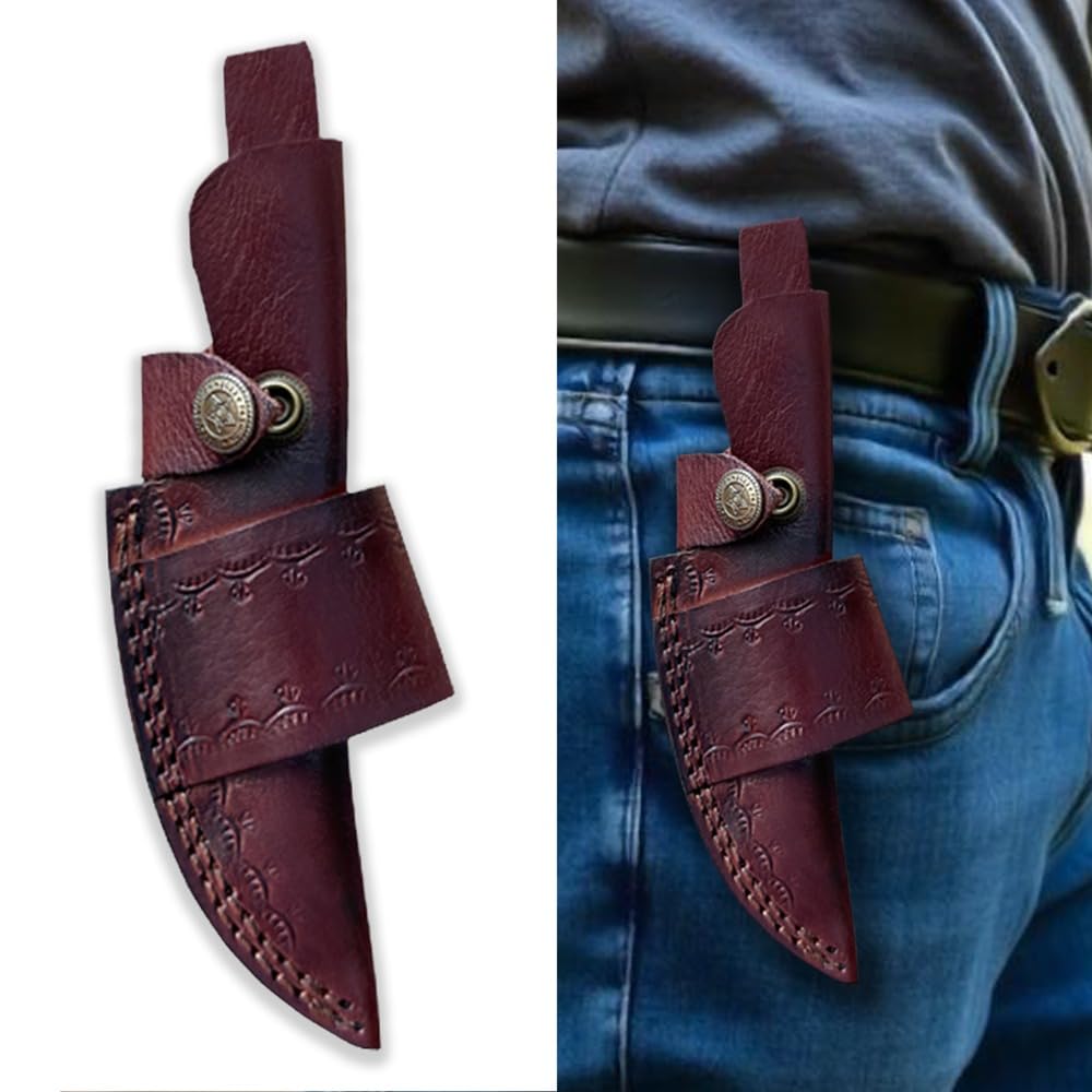 LEATHUX Leather Knife Sheath for Belt