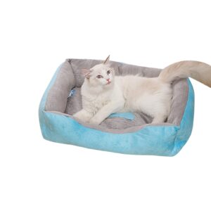 Dog Bed Calming Dog Bed Small Warehouse Clearance Square Cat Beds for Indoor Cats Washable Self Warming Cat Bed for Outside Faux Fur Ultra Soft Anti Anxiety Cat Bed Cat Cuddler Dog Bed