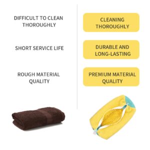 ZHAKKE 2PCS Shoe Washing Bag for Washing Machine Laundry Shoe Bag for Washer and Dryer Anti-Deformation Cleaning Shoe Bag for All Size Shoes (Yellow)