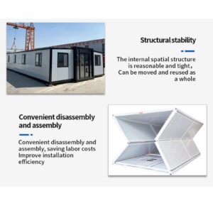 Customizable Foldable Prefab Homes - Expandable Tiny Home for Adults, Portable Mobile House with 1-3 Rooms, Kitchen & Bathroom Toilet - Ideal for Small Families, Storage Sheds & Garden House