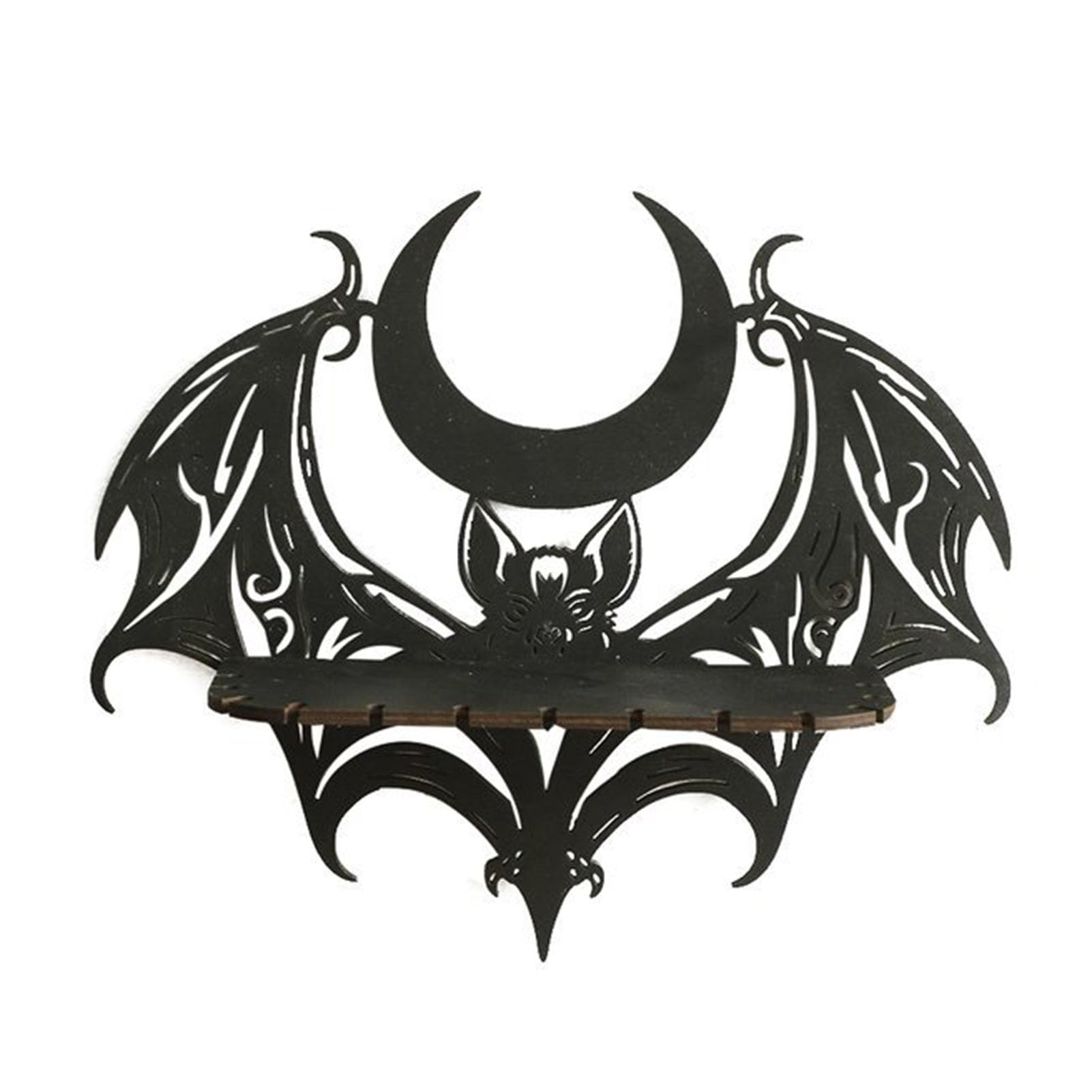 ANLV Halloween Decoration Bat Shelf Floating Black Wall Shelves for Bedroom-Halloween Wall Decor for Halloween Home Bedroom Living Room Decor A