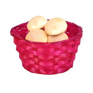 MOMOJIA Convenient Bamboo Basket Convenient Practical Storage Baskets Bamboo Sieve Handmade Weaving Round Basket