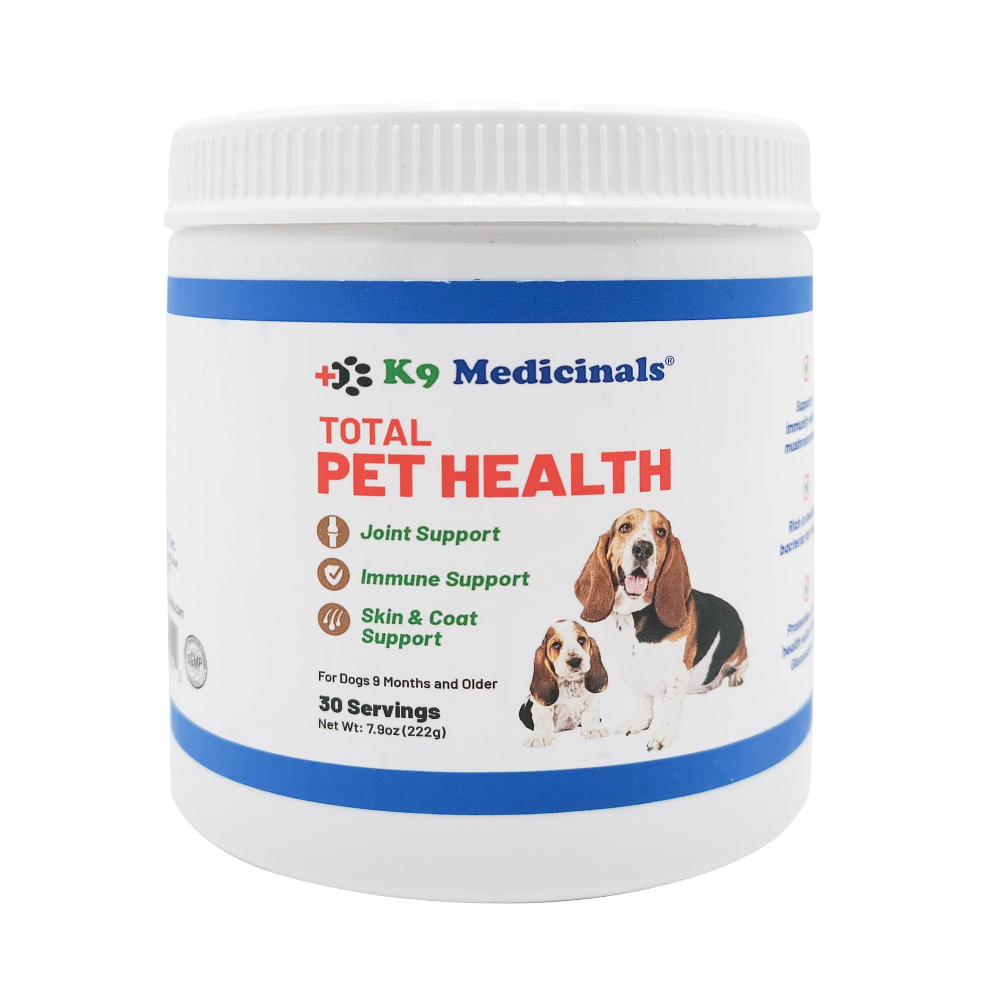 Total Pet Health - Dog Immune Support - Mushroom Powder For Dog Immunity - Supplement For Joints, Skin, Coat - Digestive Health - Cognitive Function - Small and Large Breeds - Beef Flavor, 30 servings