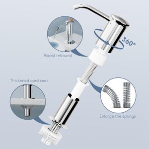 Kitchen Sink Soap Dispenser Pump, Built in Soap Dispensers, Upgraded Heightened Design, Smooth Discharge, with 40IN Extension Tube