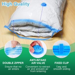 ZXA Vacuum Storage Bags with Electric Air Pump, 5 Pack Large 32''x 24'' Vacuum Seal Bags for Clothing, Space Saver Vacuum Storage Bags for Blanket, Duvets, Pillows, Comforters