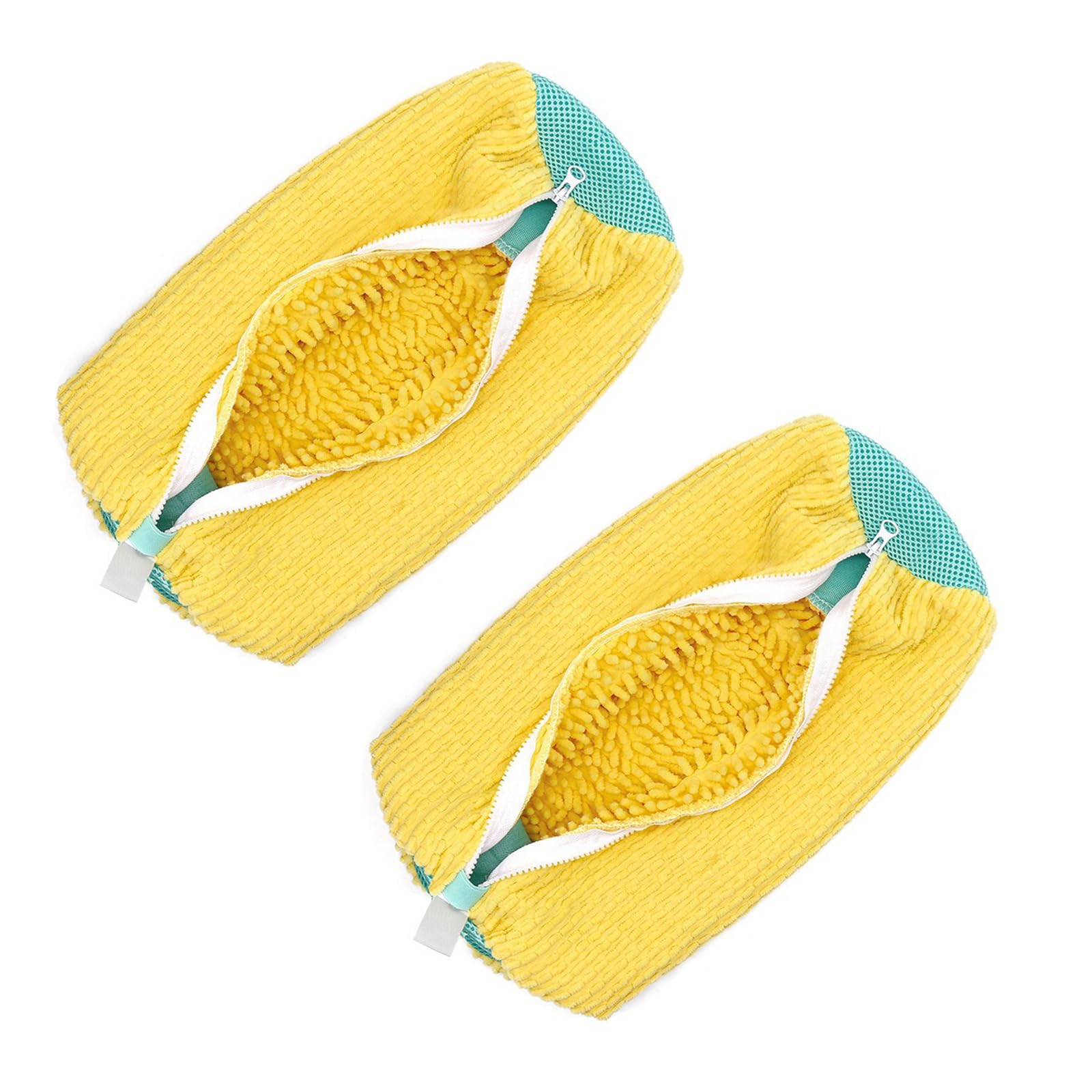 ZHAKKE 2PCS Shoe Washing Bag for Washing Machine Laundry Shoe Bag for Washer and Dryer Anti-Deformation Cleaning Shoe Bag for All Size Shoes (Yellow)