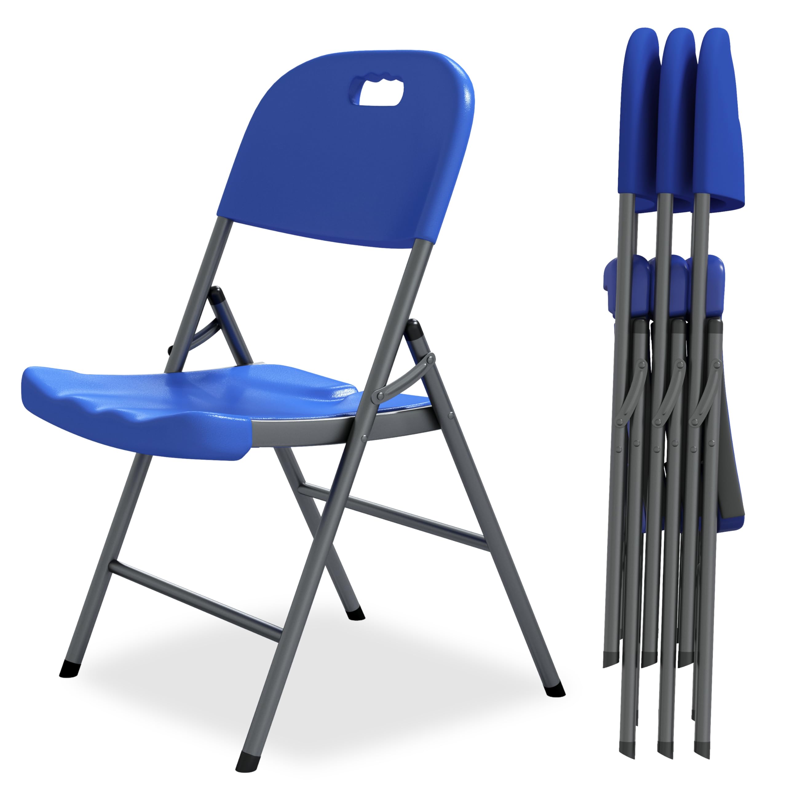 Folding Chair for Outside Upgrade Heavy Duty Folding Chairs 20 Pack ,Royal Blue Folding Chair Patio Dinning Chair Foldable ,MAX650lb, Outdoor Chair / Wedding Chair / Party Chair / Office Chair Used As