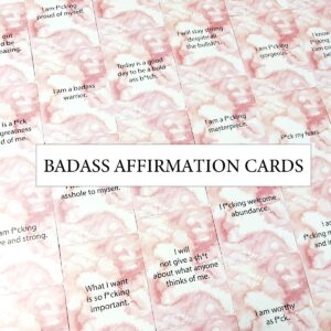 Gejoyse 60 Badass Affirmation Cards for Women Inspirational Motivational Cards for Women Positive Daily Badass Affirmations Cards for Women Spiritual Self Care Gifts for Women Friend Her