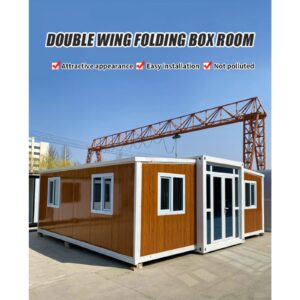 Expandable Portable Prefab Tiny Home - Foldable House for Adults, Mobile Home for Small Families, Storage Shed with 1-3 Rooms, Kitchen & Bathroom, Ideal Prefabricated Living Solution