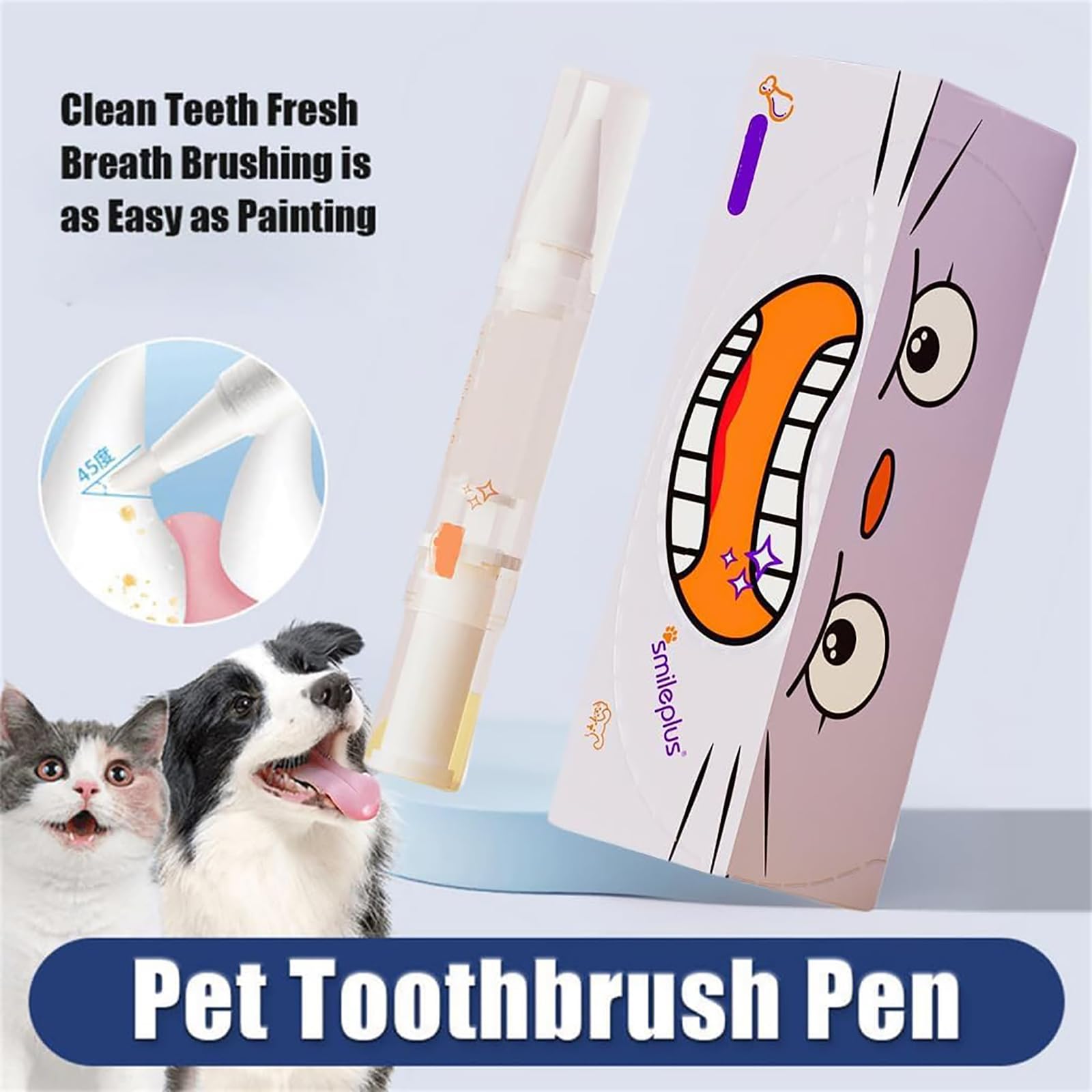 uojpt Doggocomfy Pet Toothbrush Pen, Doggo Comfy Toothbrush, Pet Toothbrush Pen, Toothbrush Pen for Dogs, Pet Teeth Cleaning, Pet Dog/Cat Teeth Cleaning Pen