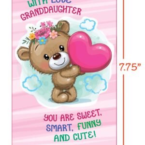 Chuck's Card-O-Rama - Birthday Card For Granddaughter - Made in USA - Why Pay More? - Large Card Opens to 10" x 7.75" - Extra Thick Paper - 95363