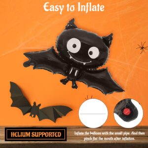 DECEED 5 PCS Halloween Balloons Black Bat Foil Balloons, Cute Bat Mylar Balloons Toys, Halloween Props, Halloween Party Decorations Kids Gifts