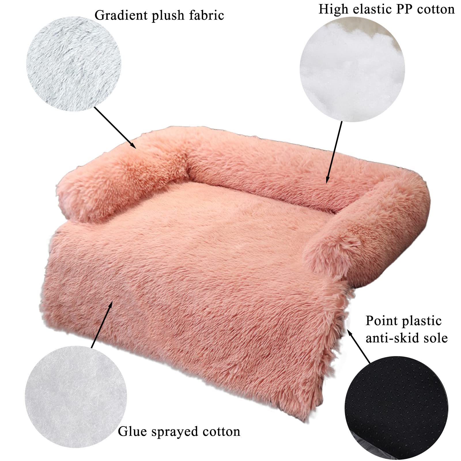 Dog Beds Calming Medium Dog Bed Prime of Day Deals Square Dog Accessories Plush Washable Self Warming Cat Mat Fluffy Ultra Soft Anti Dog Anxiety Dog Bed