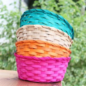 MOMOJIA Convenient Bamboo Basket Convenient Practical Storage Baskets Bamboo Sieve Handmade Weaving Round Basket