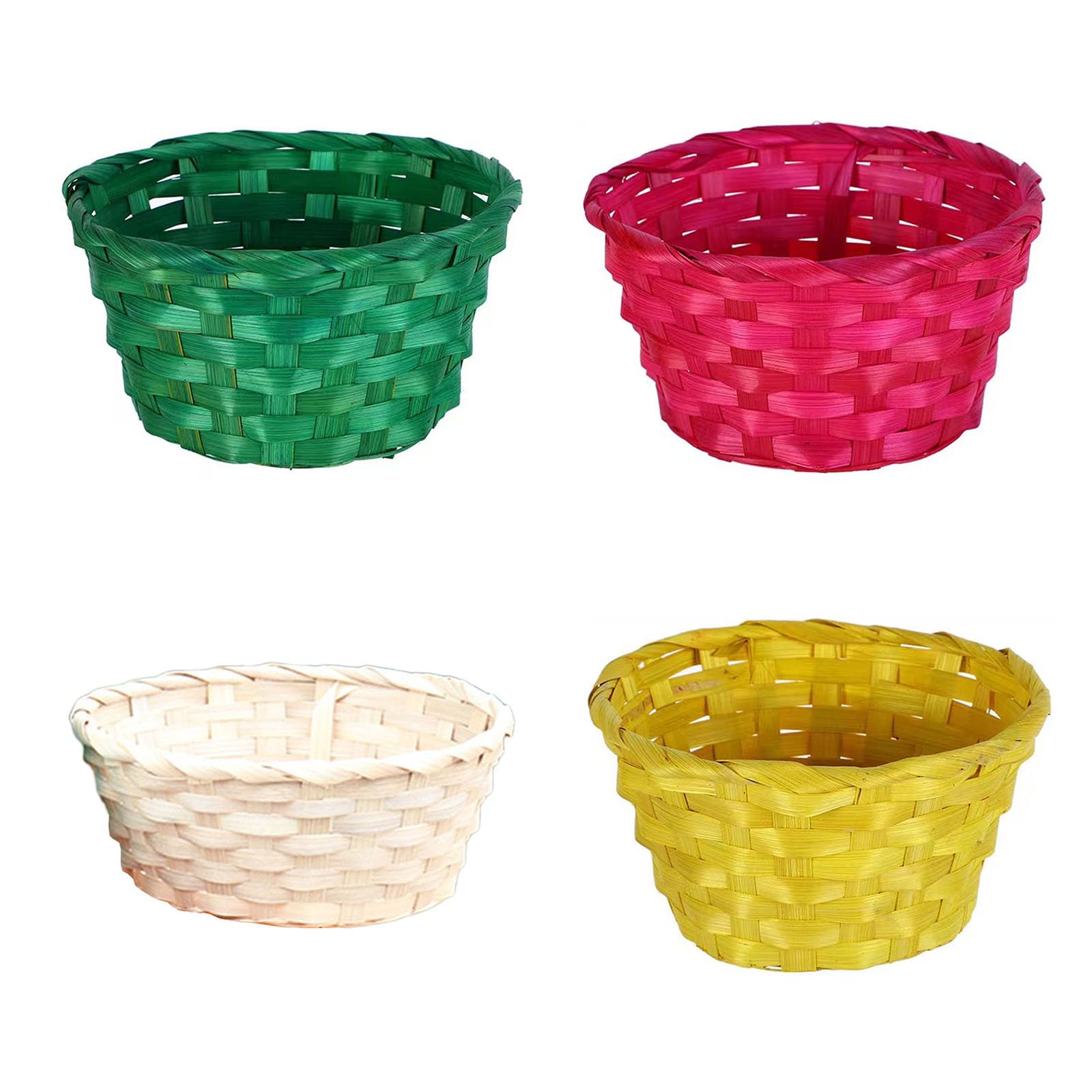 MOMOJIA Convenient Bamboo Basket Convenient Practical Storage Baskets Bamboo Sieve Handmade Weaving Round Basket