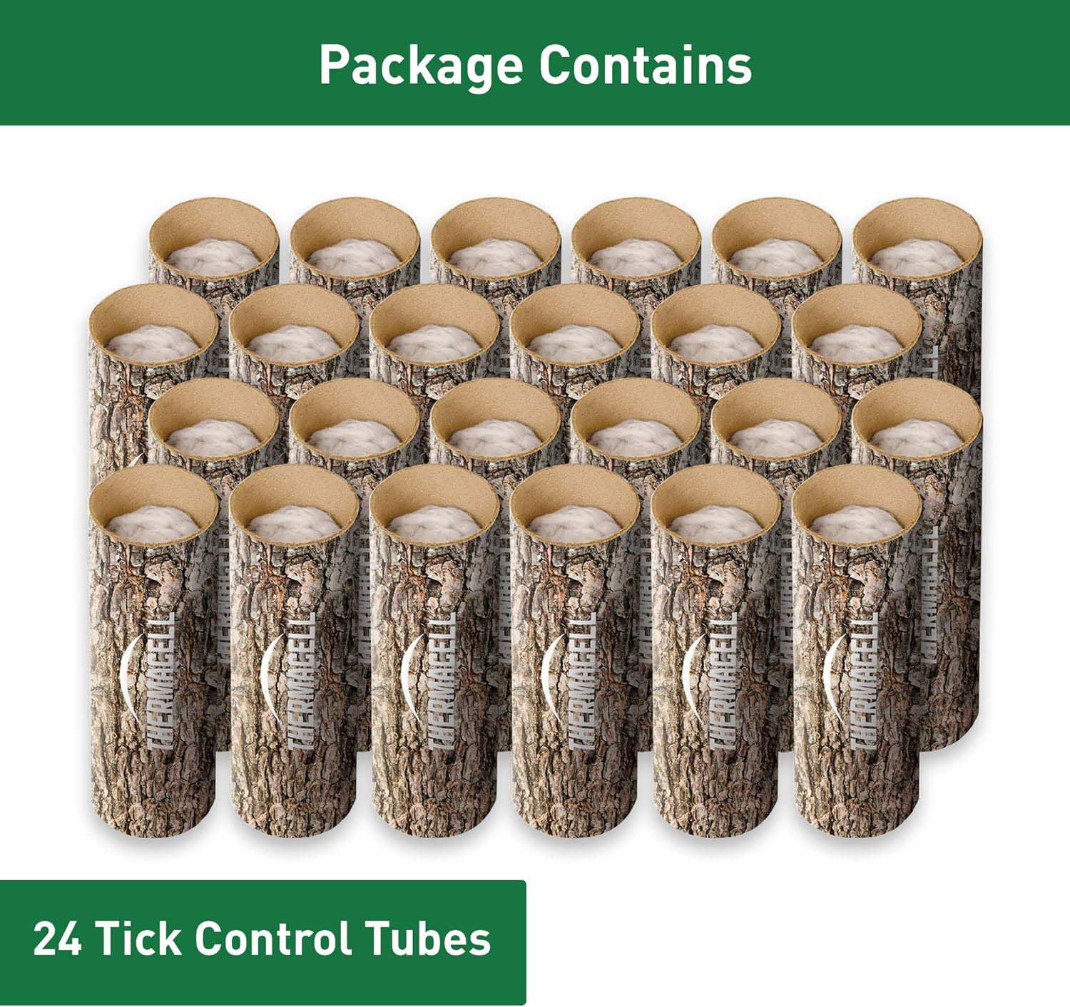 Tick Tubes For Yards 24-Pack - Outdoor Tick Control for Yards | Safe Effective Tick Prevention | Easy-to-Use | No Spray or Mess Cover 1/4 Acre | Protects Dogs Cats Pets & Family | Natural Pest Control