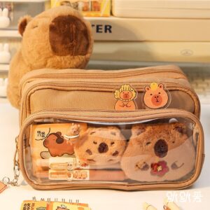 Capybara Pencil Box Student Cartoon Pen Pouch Capybara Cute Pencil Case, Big Capacity Pencil Box With 10 Compartments - Multi-layer Large Capacity Wide Opening Mouth Cute Pencil Case