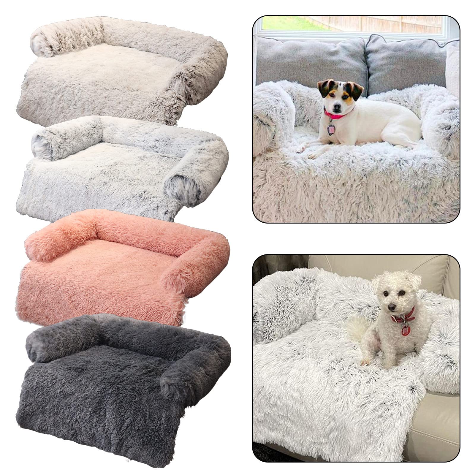 Dog Beds Calming Medium Dog Bed Prime of Day Deals Square Dog Accessories Plush Washable Self Warming Cat Mat Fluffy Ultra Soft Anti Dog Anxiety Dog Bed