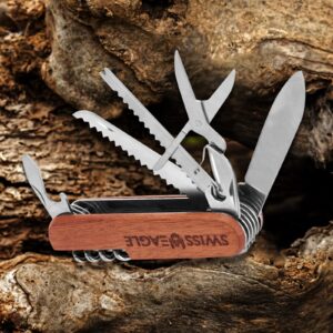 Swiss Eagle Premium Quality Classic Multi-Tool Army Knife - Packs 15 Tools Pocket knife - Multitool