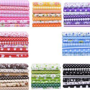 56 Pieces 9.8" x 9.8" Cotton Fabric Fat Quarters Fabric Bundles,Pre-Cut Floral Print Quilting Squares Fabric for DIY Sewing Scrapbooking Crafting Artcraft